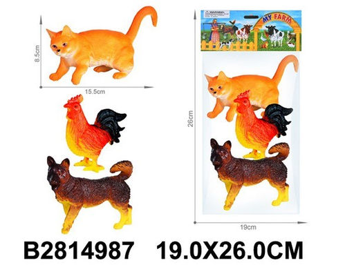 Набор домашних животных 3шт., в пакете (2814987)