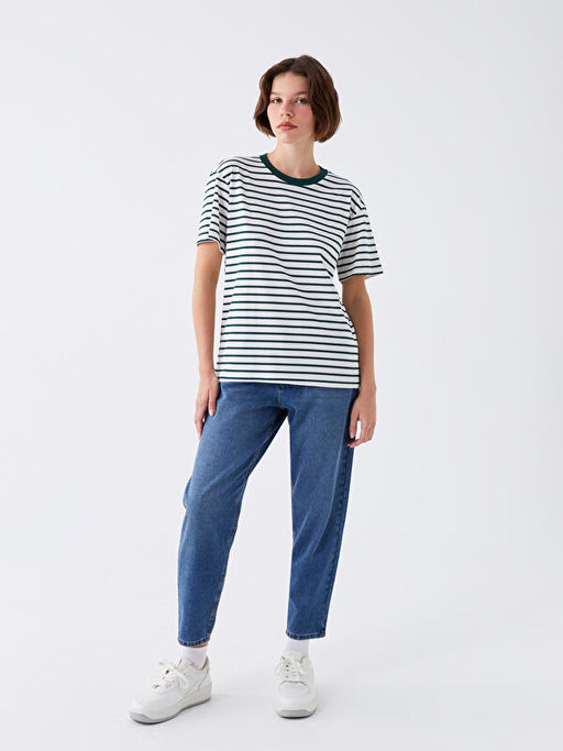 Beli Lastikli Slouchy Fit Kad?n Jean Pantolon