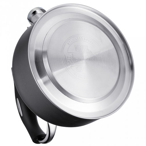 Чайник из нержавеющей стали Tea 2,5л, д23см, h19см, s0,34мм, дно s2мм, со свистком, капсульное дно, эргономичная пластмассовая ручка, цветная коробка, Regent (Китай) Подходит для всех видов плит, включая индукционную - Домашняя мода фото 3