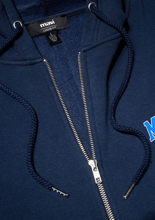 Mavi Logo Bask?l? Fermuarl? Lacivert Sweatshirt  фото 8