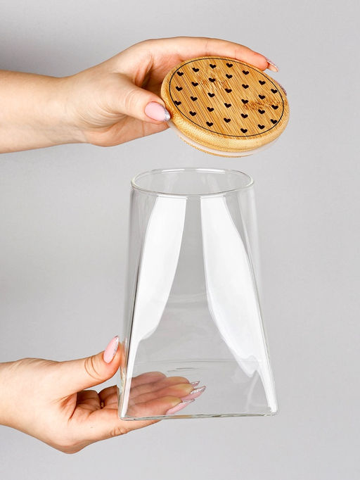 Банка для хранения сыпучих продуктов и круп Сердечки, 950 мл - Дорого внимание фото 10