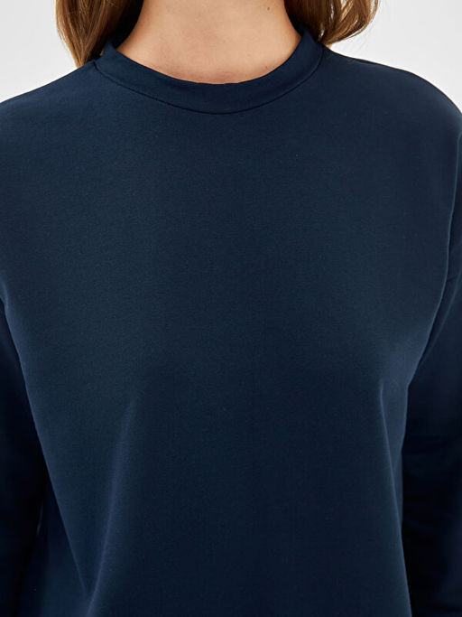 Bisiklet Yaka Oversize Kad?n Sweatshirt