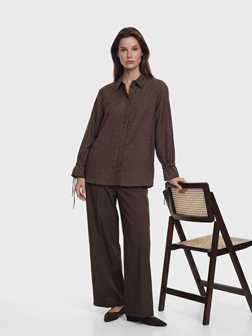 Desenli Modal Kar???ml? Kad?n G?mlek Tunik