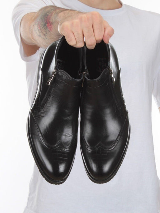 01-H9001-B76-SW3 BLACK Ботинки демисезонные мужские (натуральная кожа) - Фабричный китай фото 17