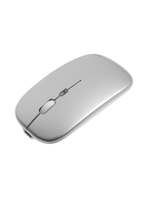 Мышь MB-2.4 беспроводная, оптическая, подсветка, 800-1600 dpi, USB, Bluetooth, серебристая