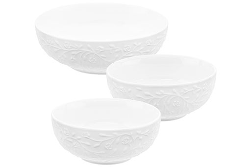 Набор 3 салатников 20,5*20,5*7,5 см 1 л + 15*15*6,5 см 600мл (2 шт.) Веточки-цветочки - Elan gallery фото 6