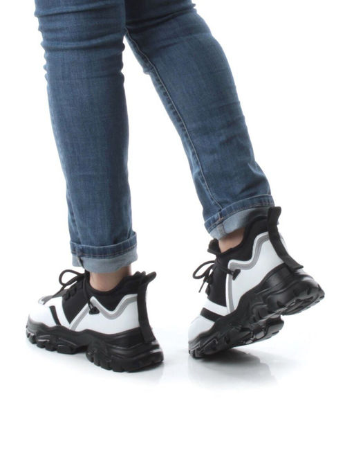 05-P96-1Z BLACK Кроссовки женские зимние (натуральная кожа, шерсть) - Фабричный китай фото 3