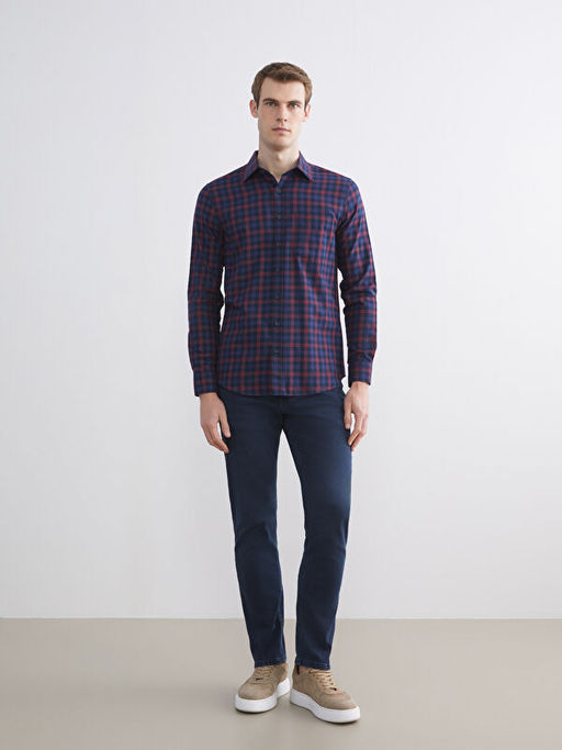 Ekose Gabardin Erkek G?mlek