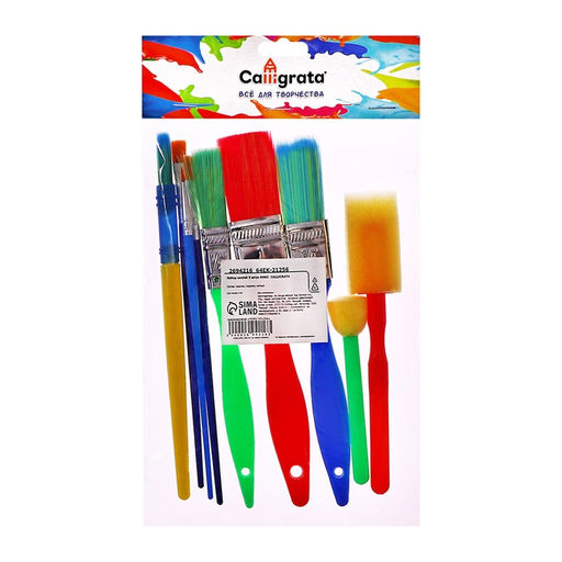Набор кистей для рисования, 9 штук, МИКС