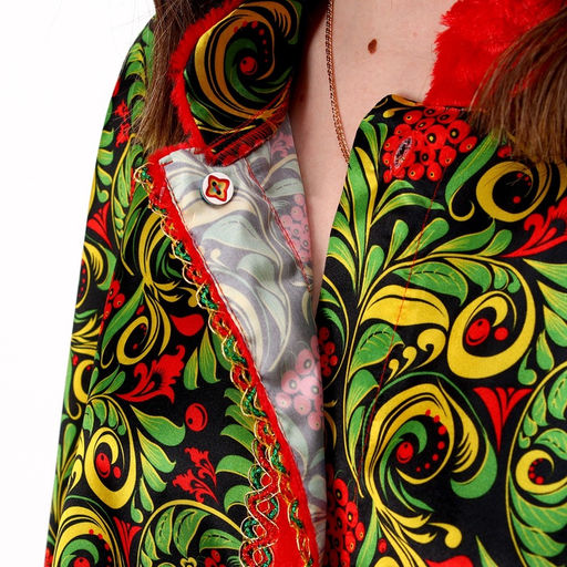 Карнавальный костюм Народные гуляния. Рябиновые гроздья: накидка, кокошник, юбка, р-р 52-58 - Страна карнавалия фото 8