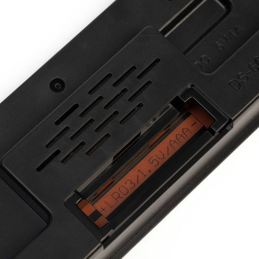 Часы настольные электронные: будильник, термометр, календарь, USB, 15×6.3 см, белая индикация