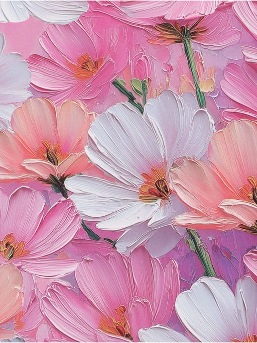 Цена за 10 шт. Бумага упаковочная глянцевая Цветы, 50 ? 70 см