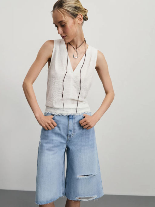 Джинсовые шорты бермуды / Zarina