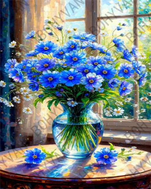 Алмазная мозаика на подрамнике 40x50 Цветы / YSG28021 /уп 30/