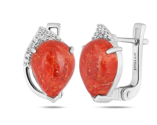 Серьги, коралл губчатый, Нинет