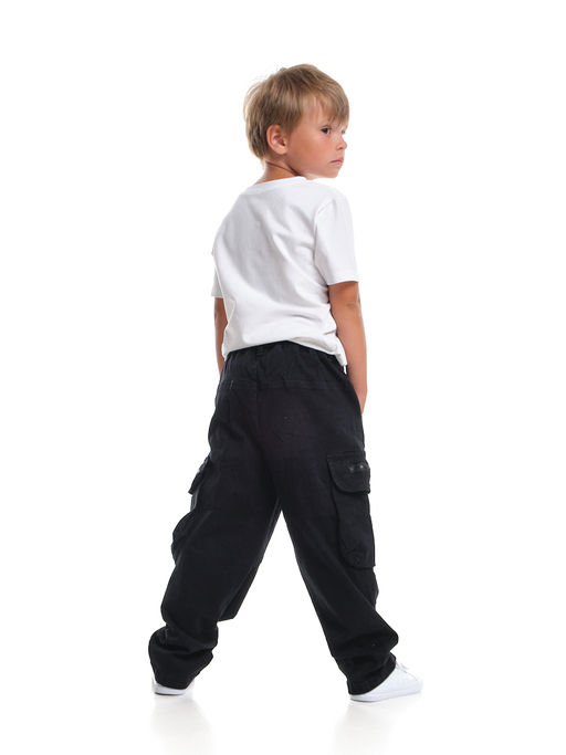 Брюки карго для мальчика 33-91234 черный - Mini maxi фото 9