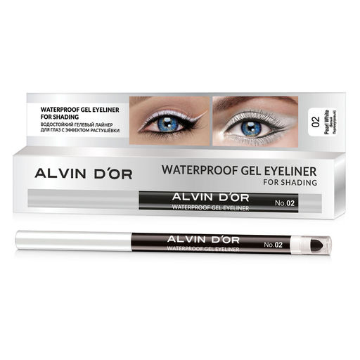 Alvin Dor P-23 Карандаш для глаз гелевый водостойкий Lipliner for shading тон 02 pearl white/белый