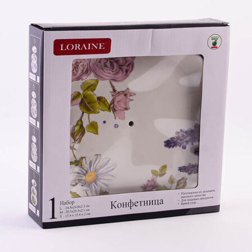 60265 Конфетница 3х-ярусная Розовый сад доломит LR (х16) - Mayer&boch фото 3