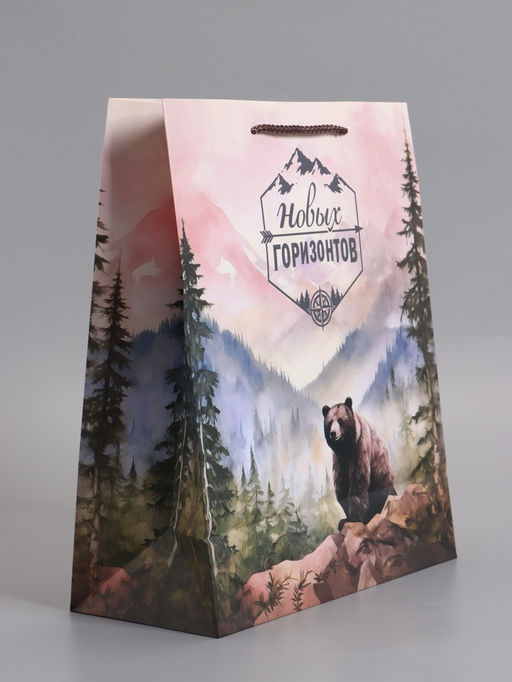 Пакет подарочный ламинированный «Северный характер», 26×12×32 см
