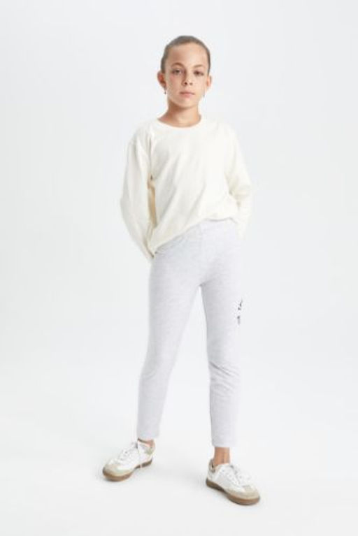 K?z Cocuk Standart Boy Bask?l? Tayt