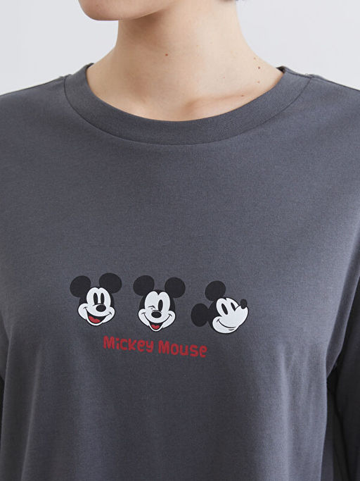 Mickey Mouse Bask?l? Kad?n Pijama Tak?m