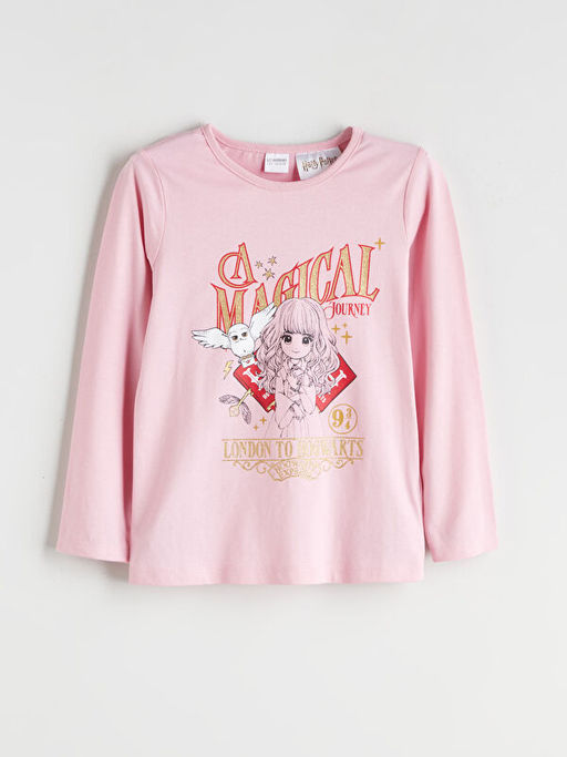 Bisiklet Yaka Harry Potter Bask?l? K?z ?ocuk Pijama Tak?m?