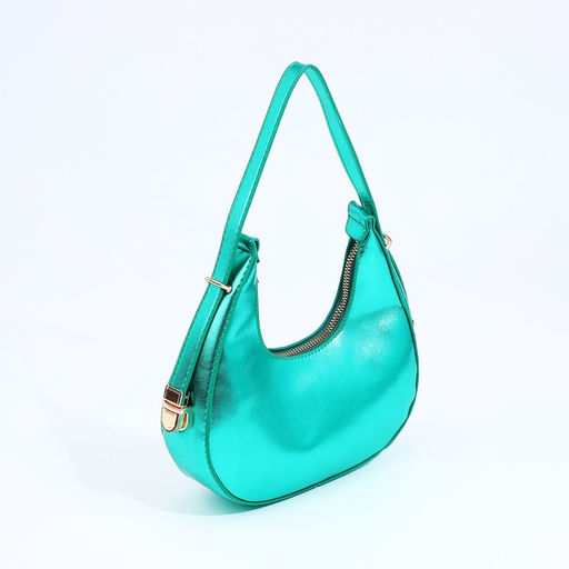 Сумка-багет на молнии, цвет зелёный - Simaland фото 2