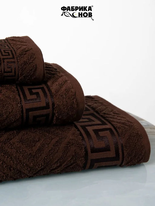 Полотенце махровое жаккардовое KT-0012М (греческий бордюр) 430 гр/м2 - Фабрика снов фото 6