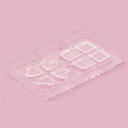 Форма для конфет и шоколада Мерси, 8 ячеек, 20?12?2.5 см, прозрачная