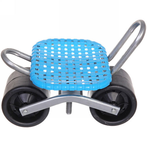 Стул садовый на колесах для прополки и работы в саду 35*47*14см с поворотным механизмом(360), цвет синий