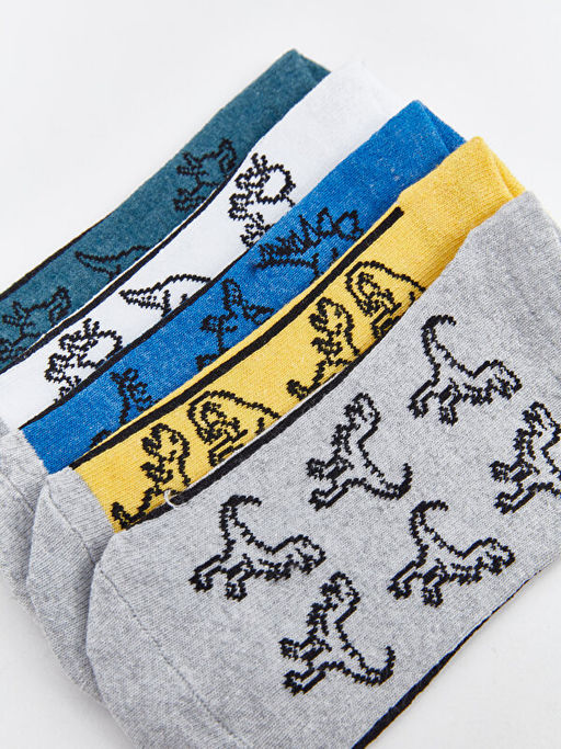 Desenli Erkek ?ocuk Patik ?orap 5li