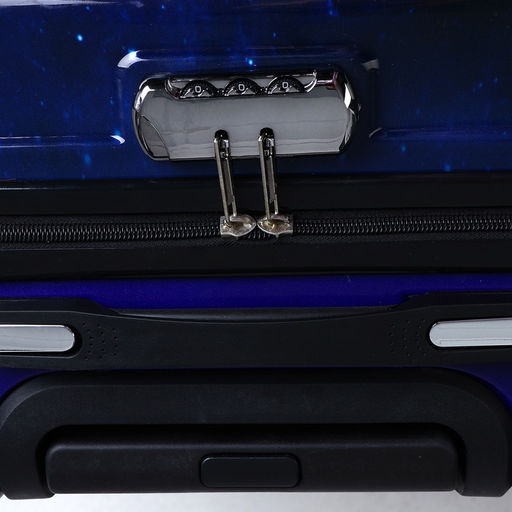 Чемодан детский на колёсах 41 л (S), на молнии, с кодовым замком, 4 колеса, синий