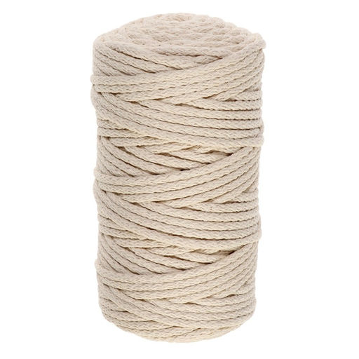 Шнур для вязания "Пухлый" 100% хлопок ширина 5мм 100м (суровый)