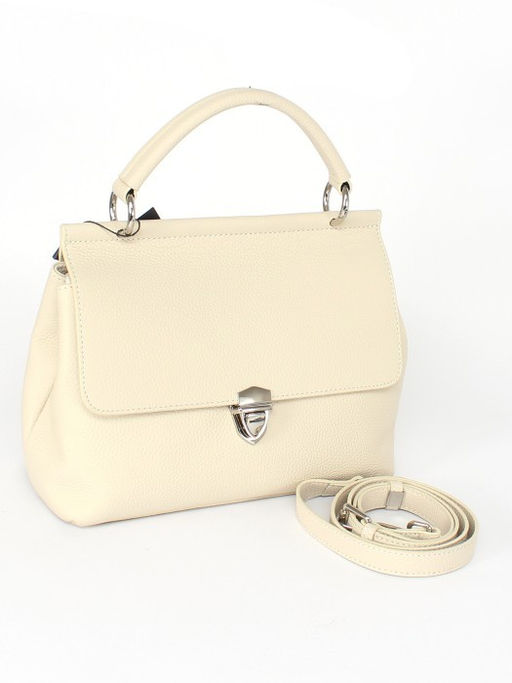 Сумка женская натуральная кожа GU 2066-6750, 1отд+карм/перег, плечевой ремень, молочный SALE 259964