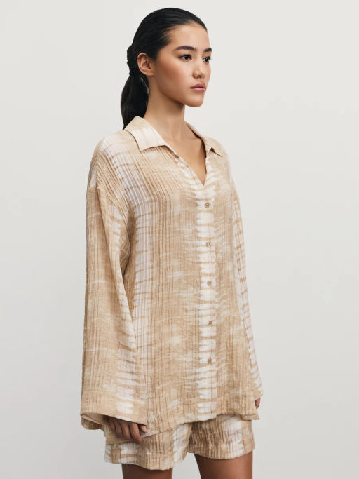 Рубашка из вискозы с принтом / Zarina  фото 4