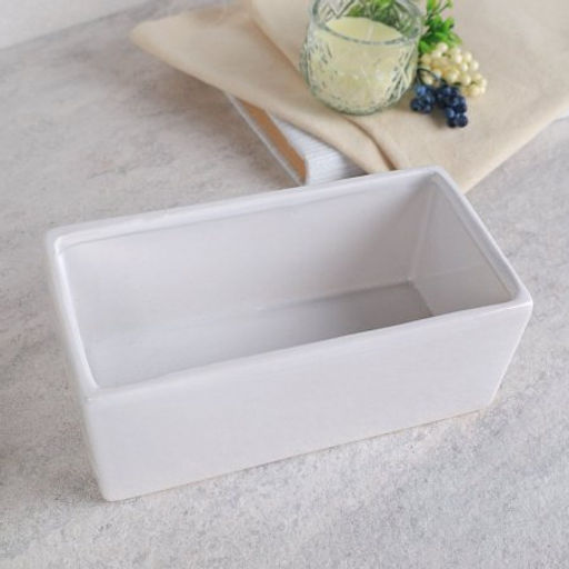 Кашпо Прямоугольное 9,5x20x8 см / 88005W /уп 3/48/белое - Галеонтрейд фото 3