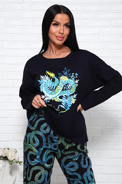 Костюм с брюками (01027. бирюзовый) - Плиона фото 15