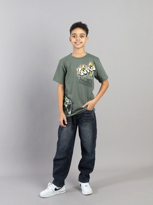 HSJB 64064-35K Футболка для мальчика,хаки