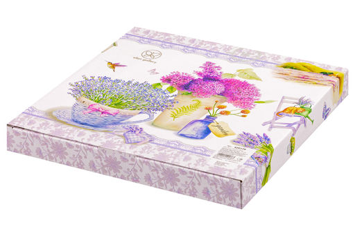 Набор тарелок 2 пр. 26*26*2 см "Лаванда" NEW BONE CHINA
