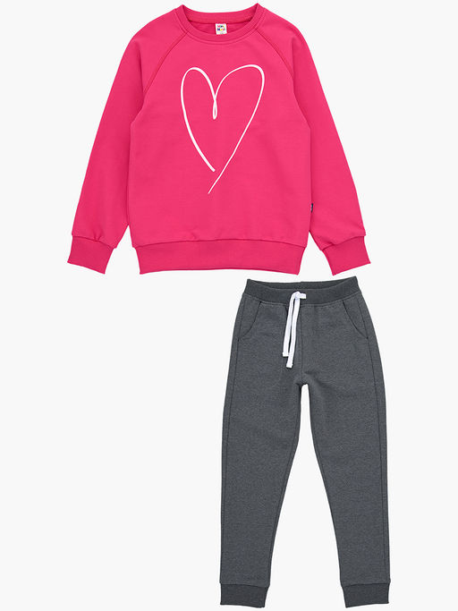 Костюм для девочки UD 7745 малина/графит - Mini maxi фото 6