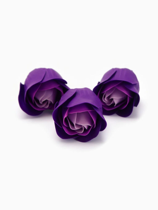 Набор мыльных роз в коробке 16 штук, фиолетово-белые - SB BEAUTY фото 6