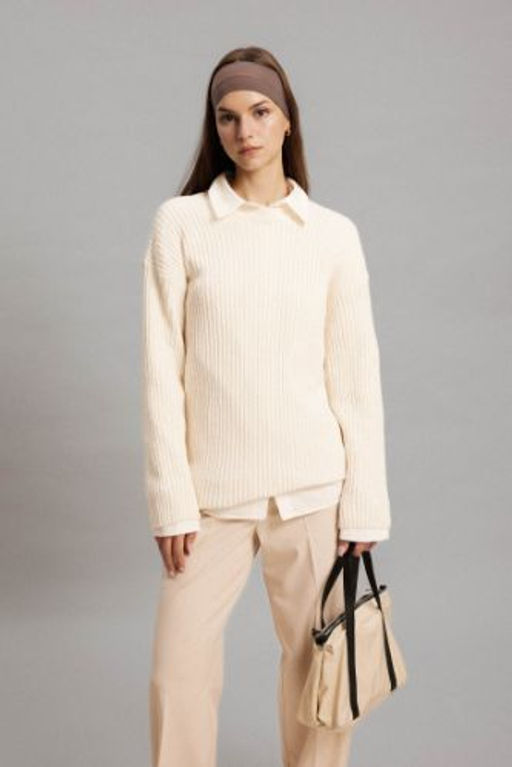 Regular Fit Bisiklet Yaka Triko Kazak Tunik