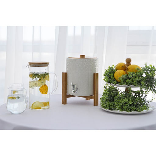 Этажёрка для фруктов и десертов BellaTenero, 2 яруса, d=20/25 см, фарфор, белая  фото 7