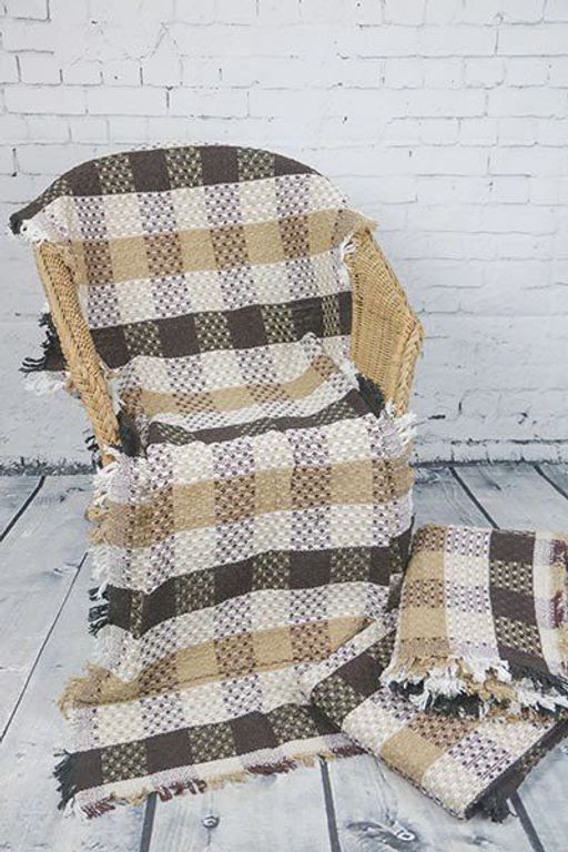 Комплект Кристи (покрывало-плед 190*210 + накидка на кресло 75*190 см - 2 шт) - Лен поволжья фото 2