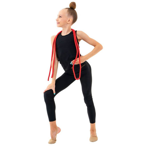 Скакалка гимнастическая утяжелённая Grace Dance, с люрексом, 3 м, 180 г, цвет красный/золотистый  фото 7