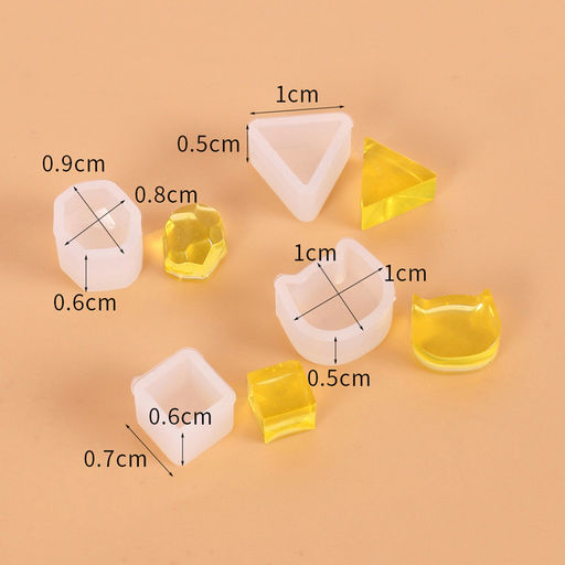 Цена за 2 шт. Молд силиконовый  «Сережки-пусеты», набор 8 шт