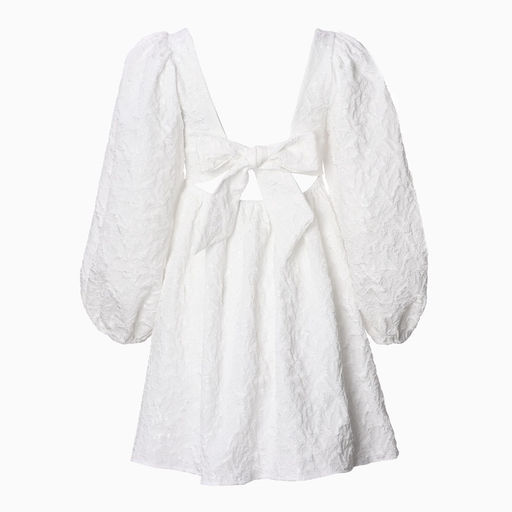 Платье женское короткое с бантом MIST, белое, размер 46 (L)