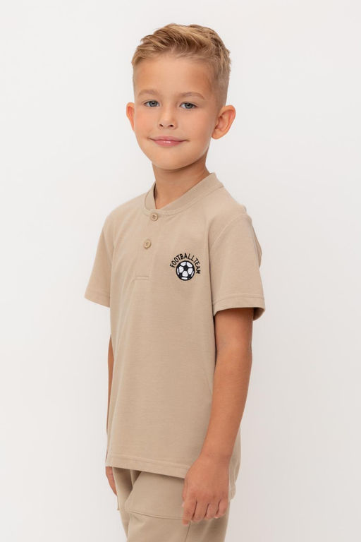 Crockid _ КР 302405/темно-бежевый к534 фуфайка (футболка) для мал  фото 3
