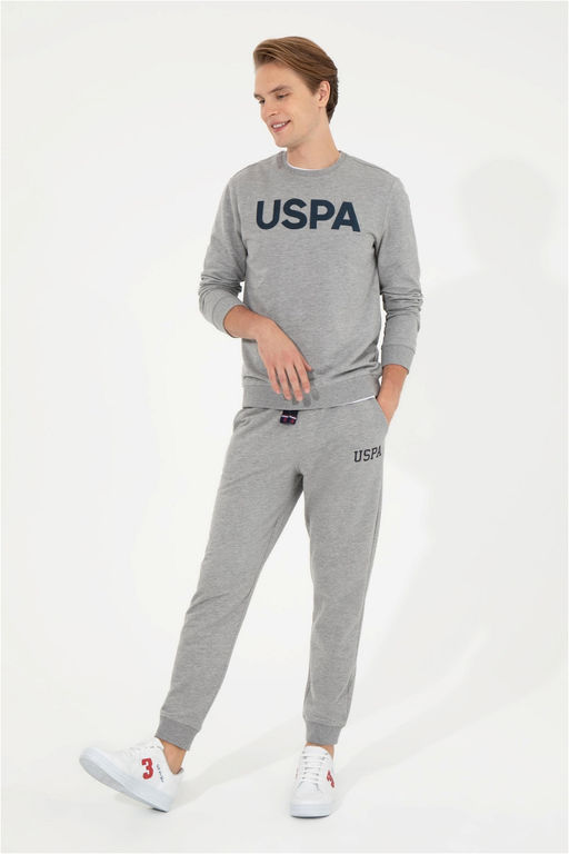 Мужские серые меланжевые спортивные штаны