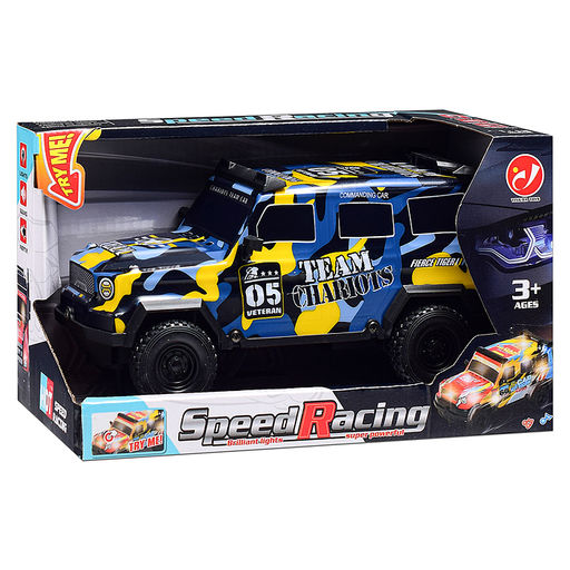 Машина "Яркая скорость" 1:18, свет, звук, в коробке